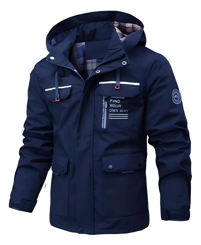 Men's Lightweight Autumn Rain Jacket in Navy