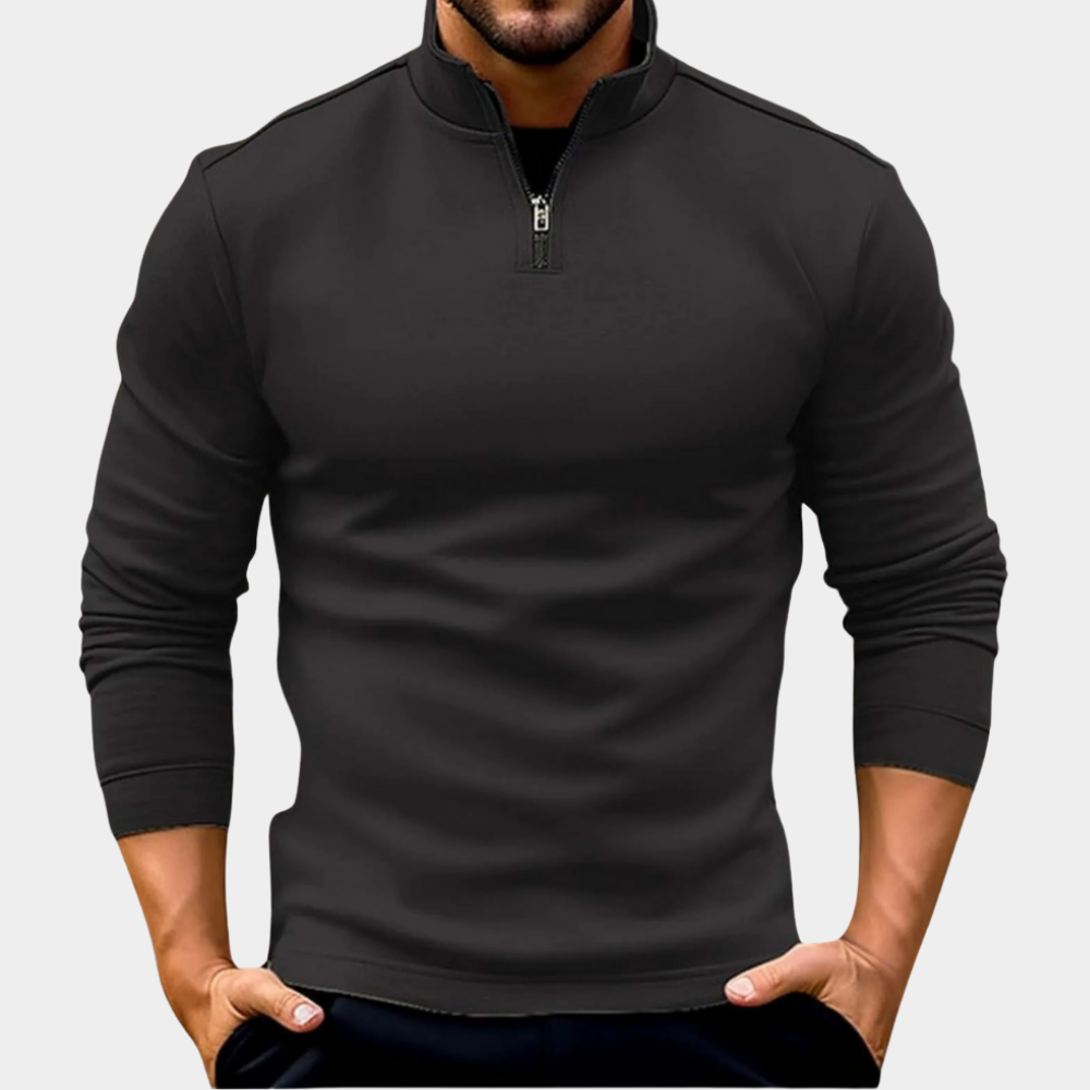 Men's Lightweight Jumper for Casual Layering in Black