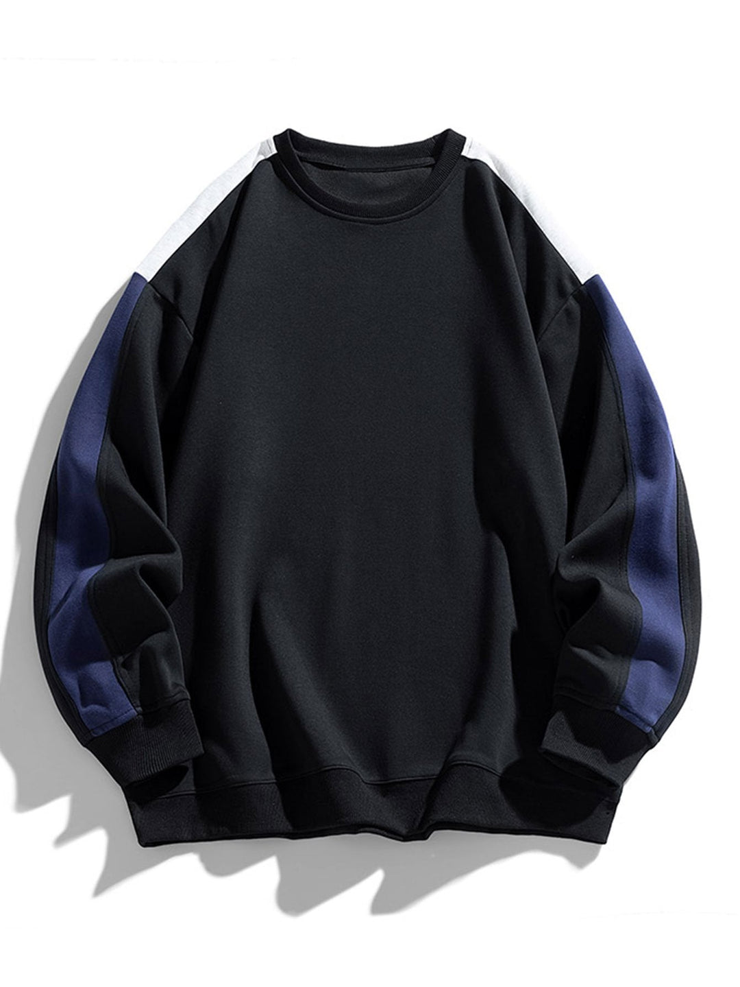 Men's Relaxed Jumper Dress with Contrast Sleeves in Black