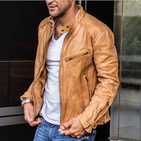 Sebastian | Men's Rugged Leather Coat for Autumn
