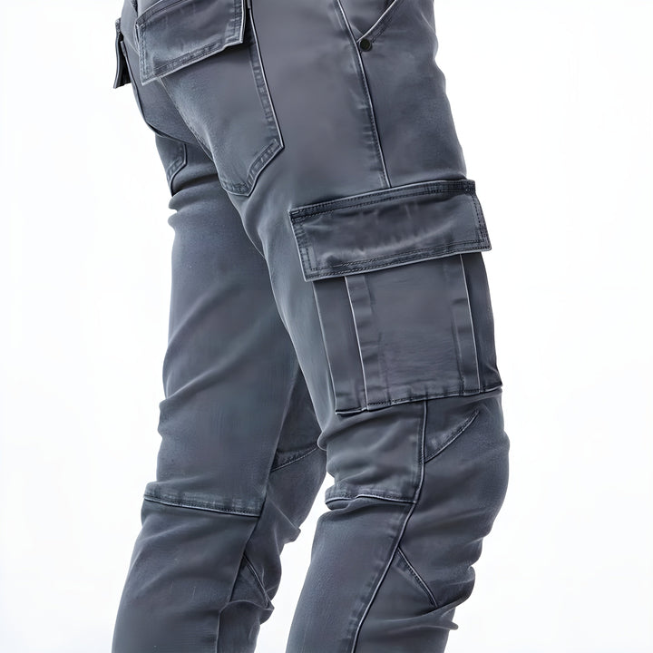 Men's Slim Fit Cargo Pants with Multiple Pockets (3)
