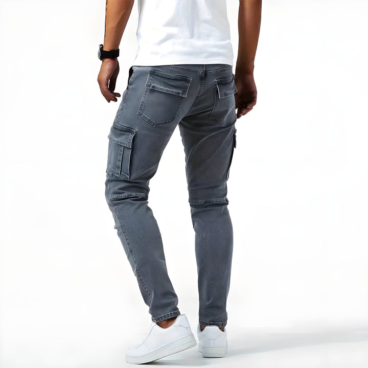 Men's Slim Fit Cargo Pants with Multiple Pockets (6)