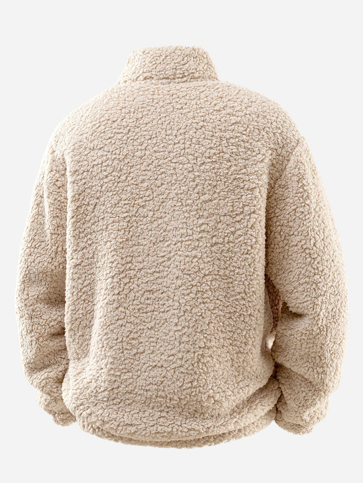 Men's Teddy Fleece Quarter-Zip Jumper for Winter (2)