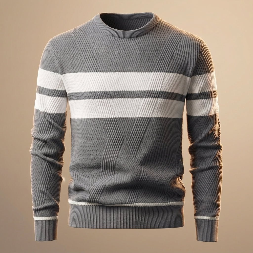 Men's Textured Stripe Jumper Dress for Everyday in Slate Gray
