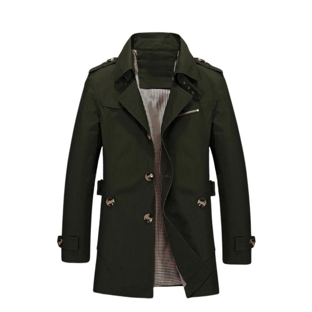 Men's Windproof Outdoor Autumn Coat in Green