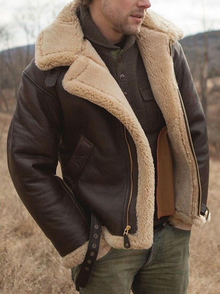 Men's Winter Jacket Classic Aviator Design