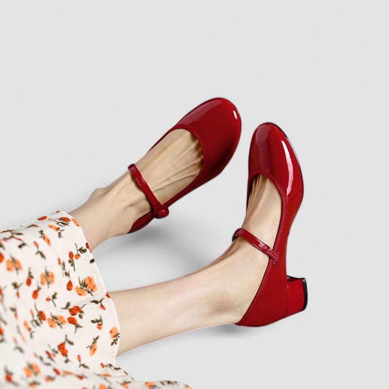 Orthopädische Mary Jane Schuhe Orthopedic w kolorze Czerwony