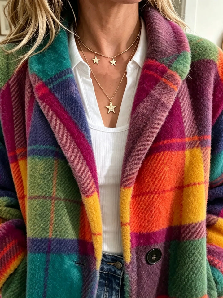 Plaid Puffer Coat for Winter (4)
