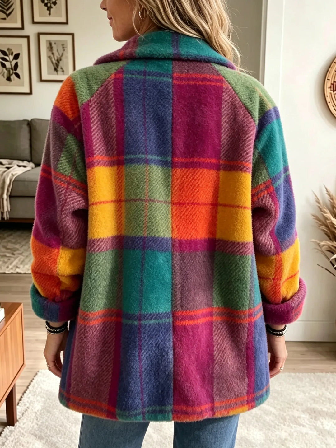 Plaid Puffer Coat for Winter (5)