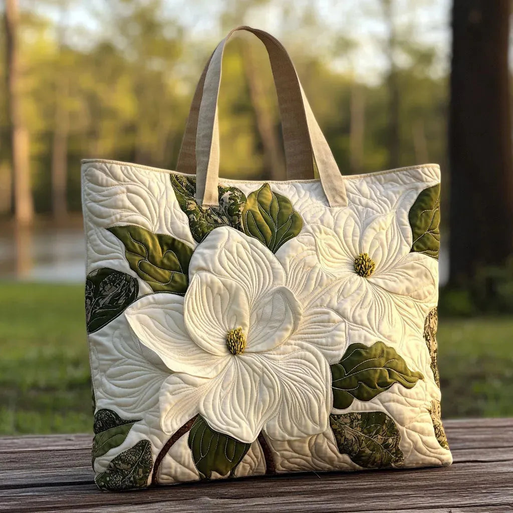 Practical Floral Tote Bags for Women's Everyday in White