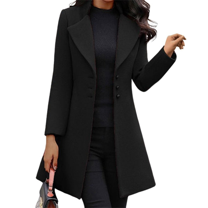Refined Women's Trench Coat for Autumn in Black