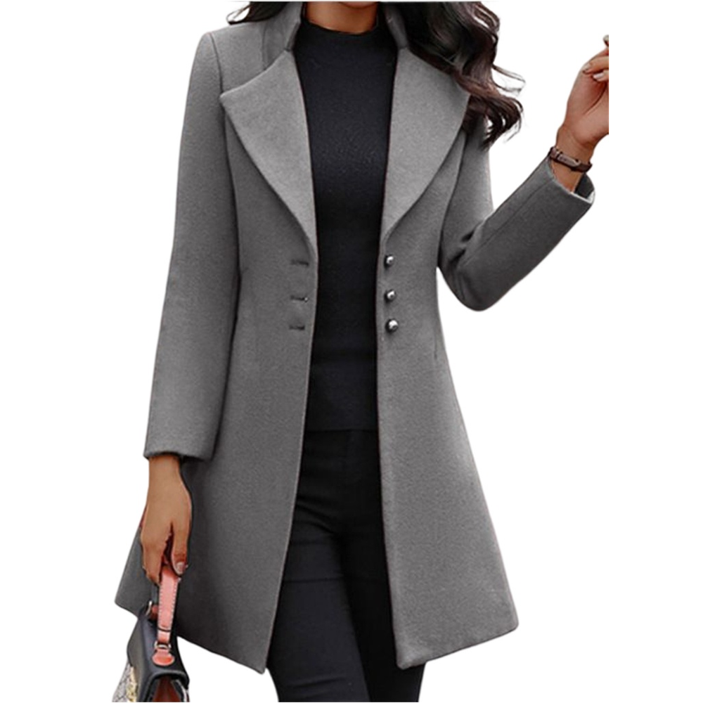 Refined Women's Trench Coat for Autumn in Grey