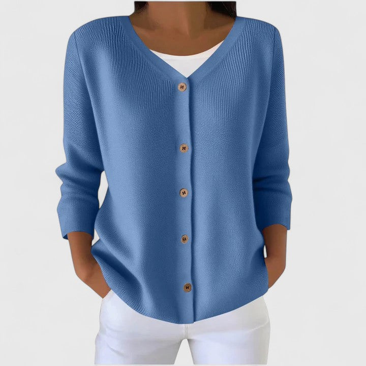 Relaxed-Fit Black Cardigan for Women in Blue