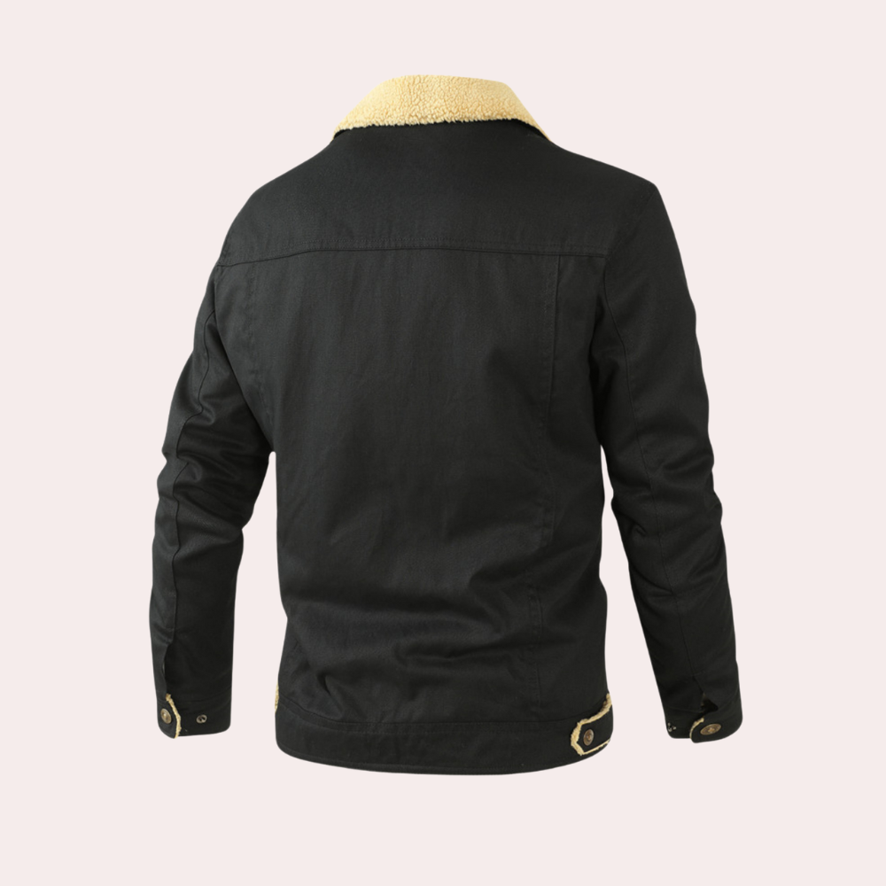 Sherpa-Lined Men's Winter Jacket for Cold Days (2)