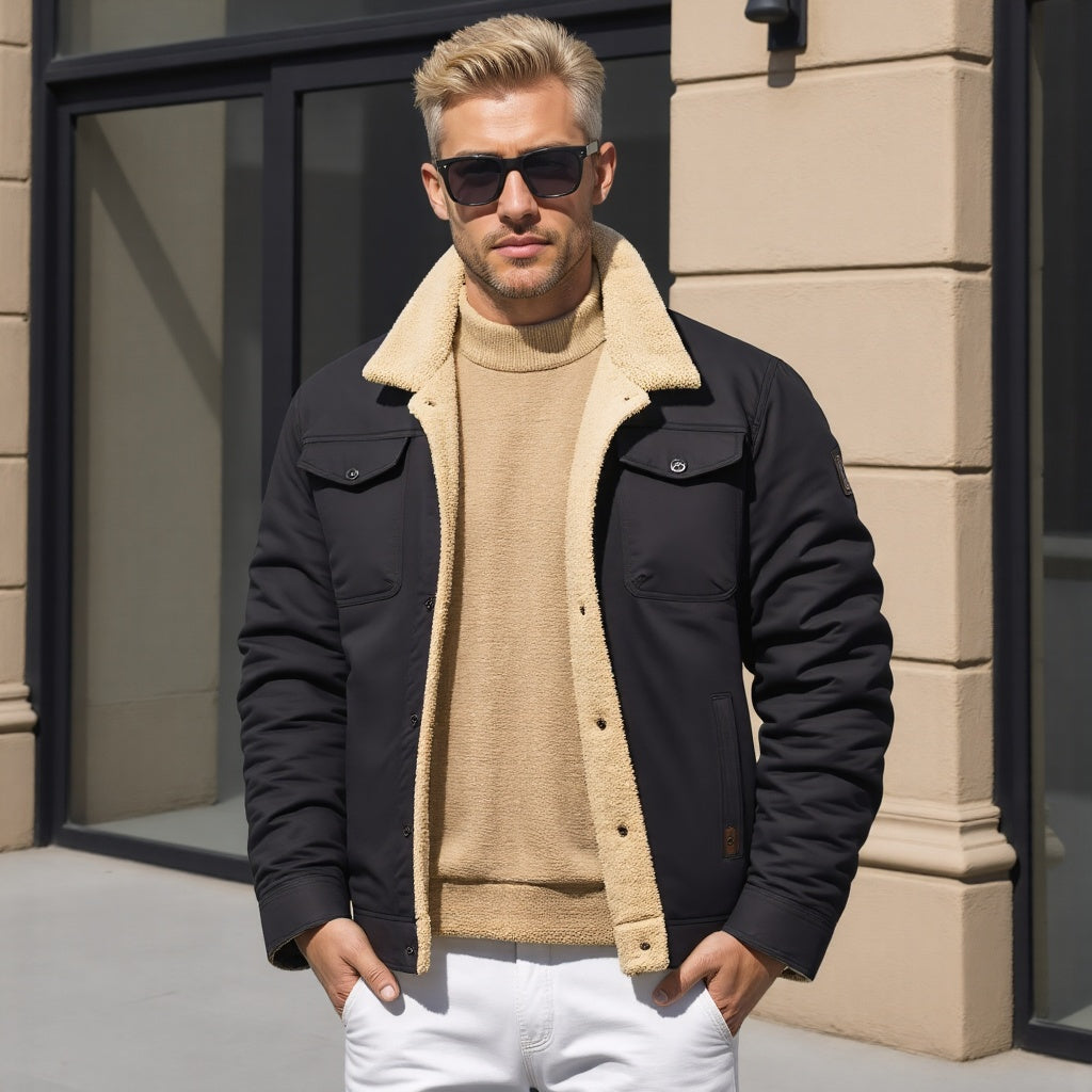 Sherpa-Lined Men's Winter Jacket for Cold Days (6)