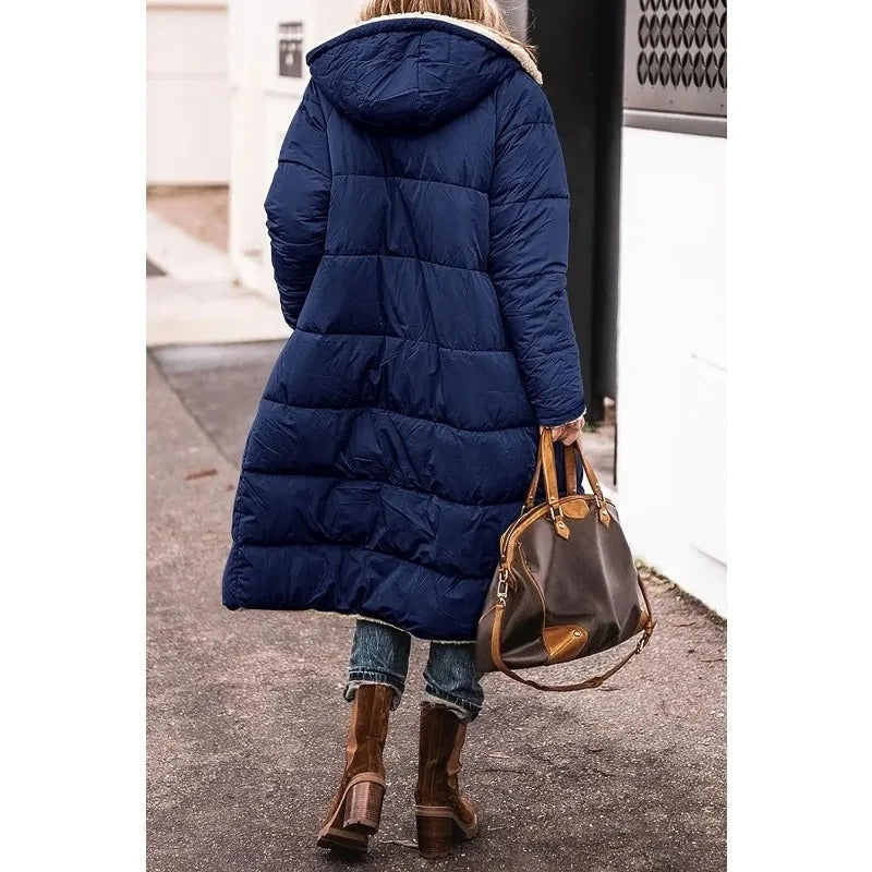 Sherpa-Lined Women's Puffer Jacket for Winter (4)