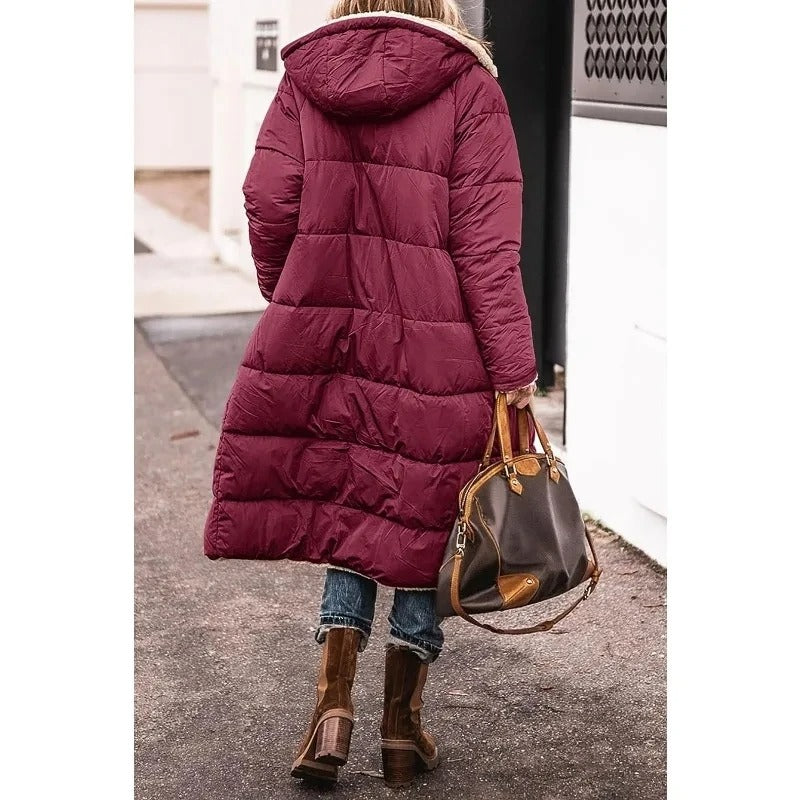 Sherpa-Lined Women's Puffer Jacket for Winter (9)