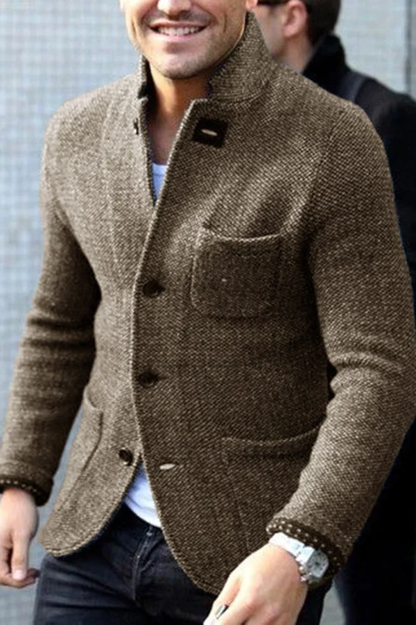 Slim Fit Men's Christmas Sweater in Khaki
