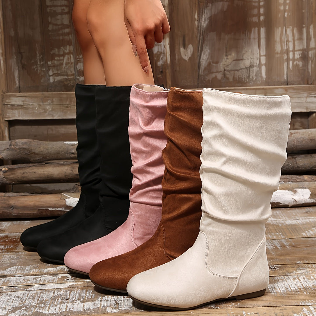 Slouched Black Cowboy Boots For Women (11)