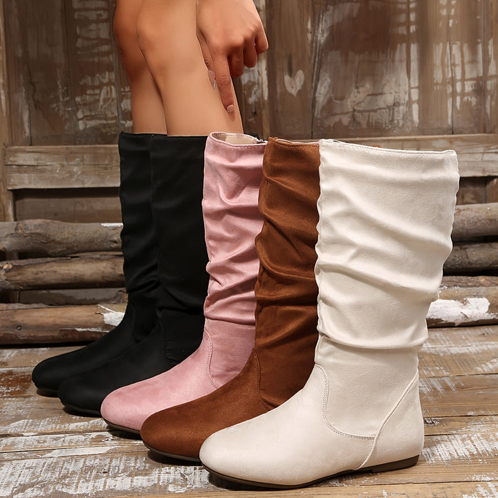 Slouched Black Cowboy Boots For Women (11)