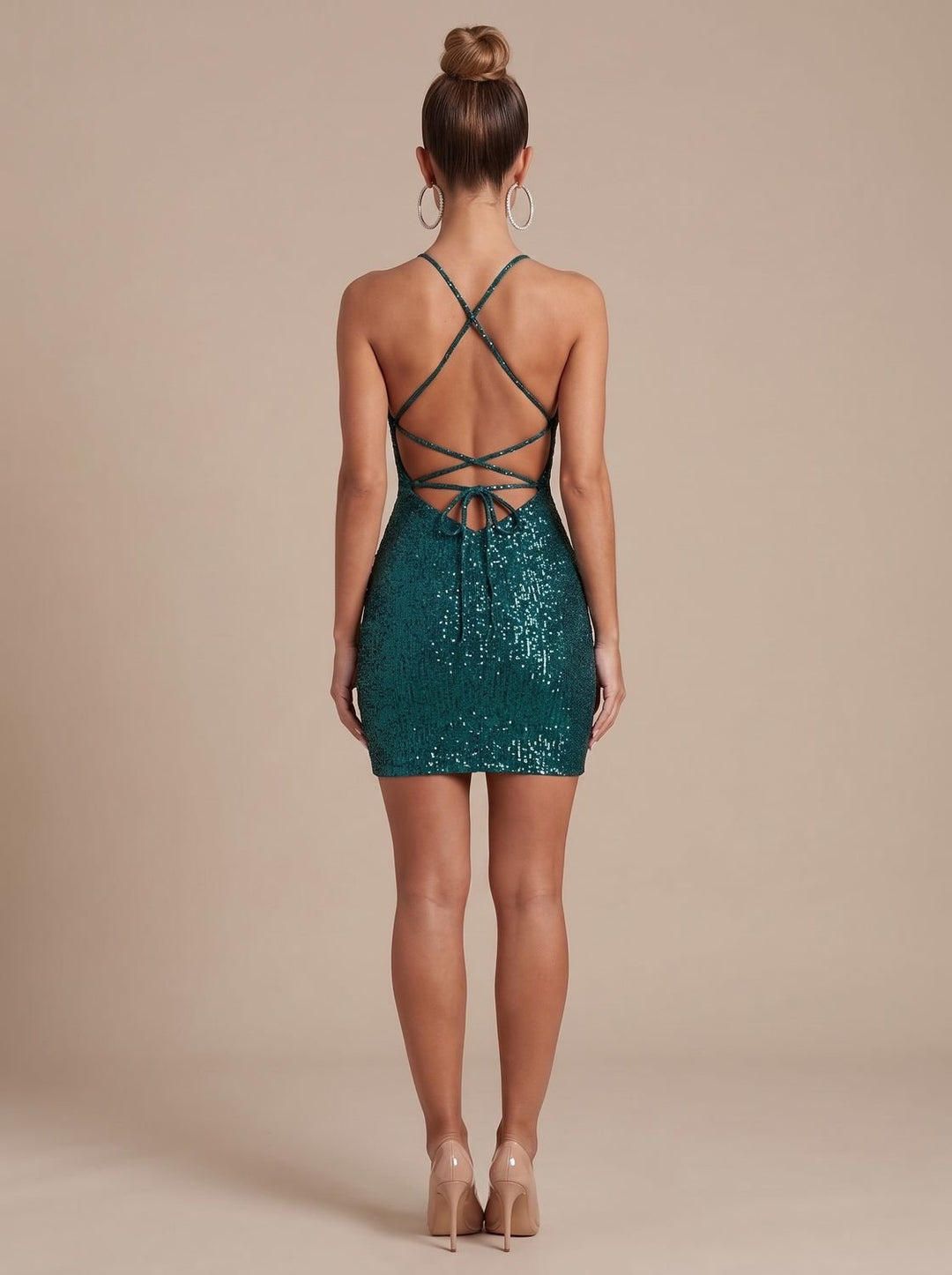 Sparkle Mini Christmas Party Dress for Women (5)