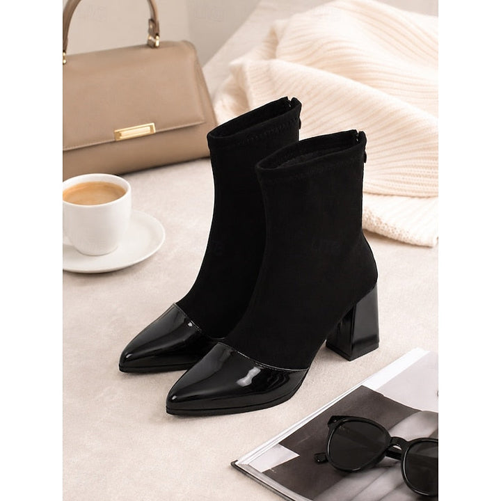 Stretch-Fit Women's Ankle Boots with Block Heel (5)