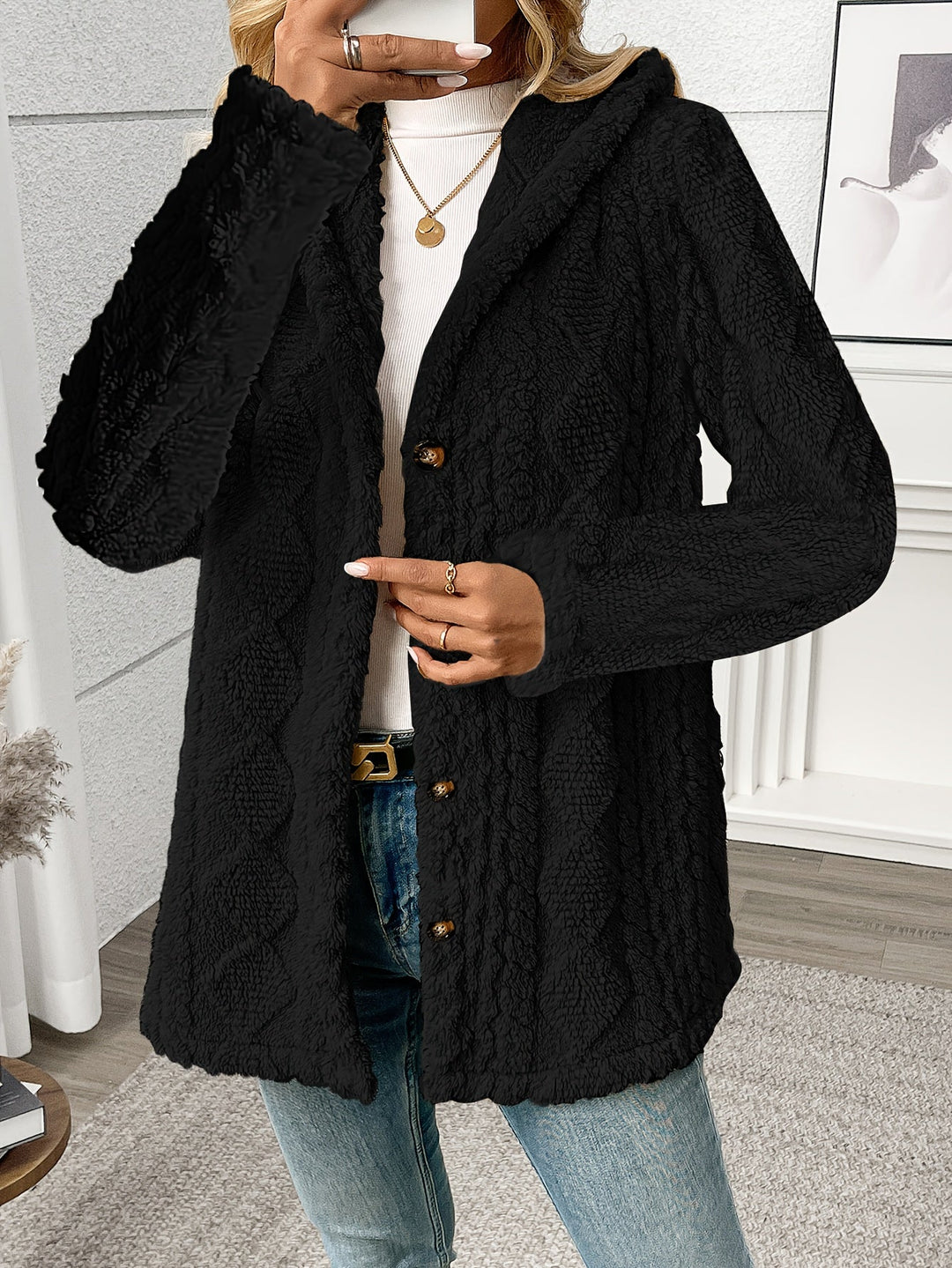 Textured Women's Jacket for Cool Autumn Days (3)
