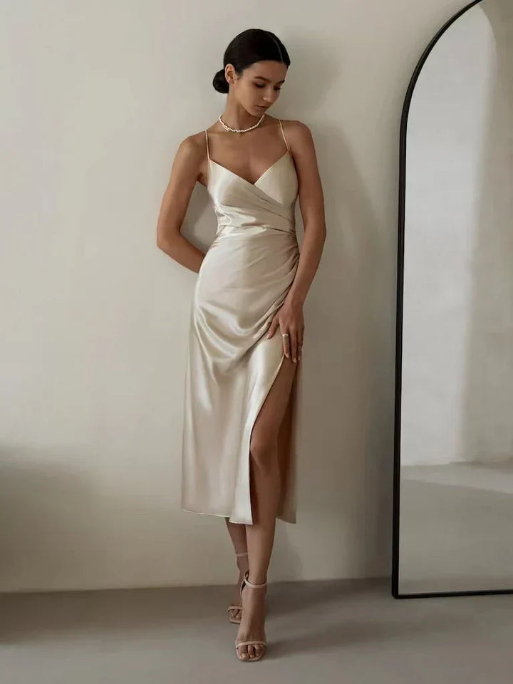 trägerloses Modekleid Wedding guest dress (2)