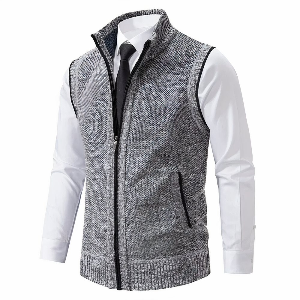 Winter Dresses for Women Fleece Sleeveless Vest in Light Grey