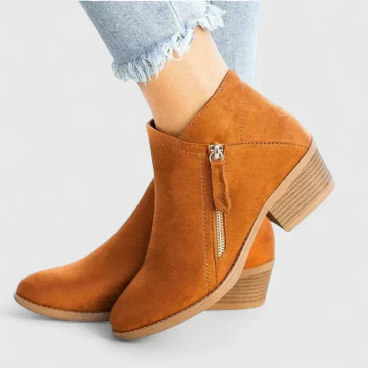 Women's Ankle Boots with Comfortable Everyday Support in Brown