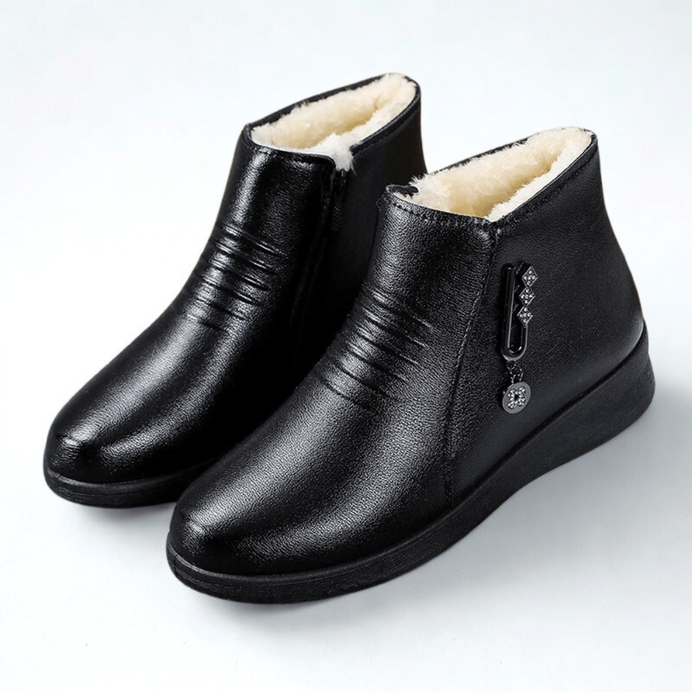 Women's Ankle Boots with Easy Side Zip in Black 1