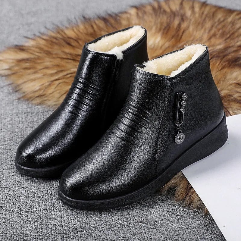 Women's Ankle Boots with Easy Side Zip in Black 2