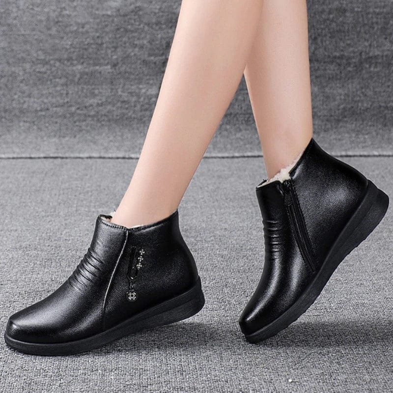Women's Ankle Boots with Easy Side Zip in Black 3