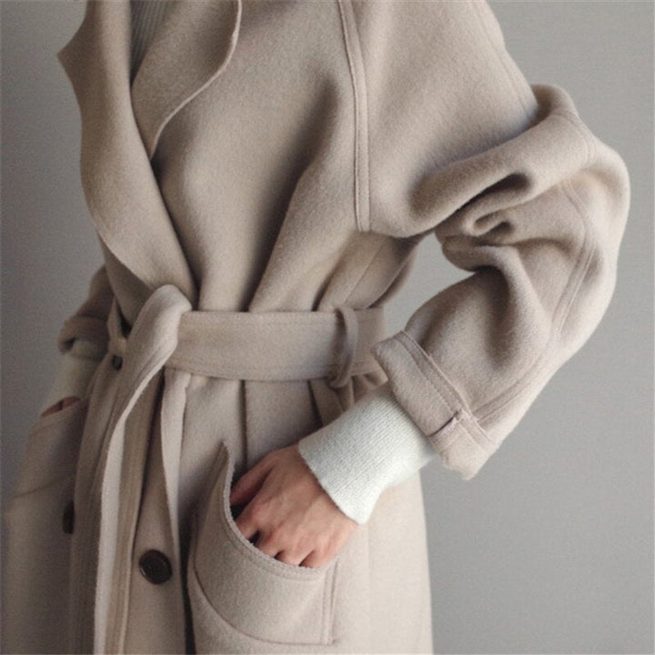 Women's Autumn Coat, Cashmere Blend Longline (2)