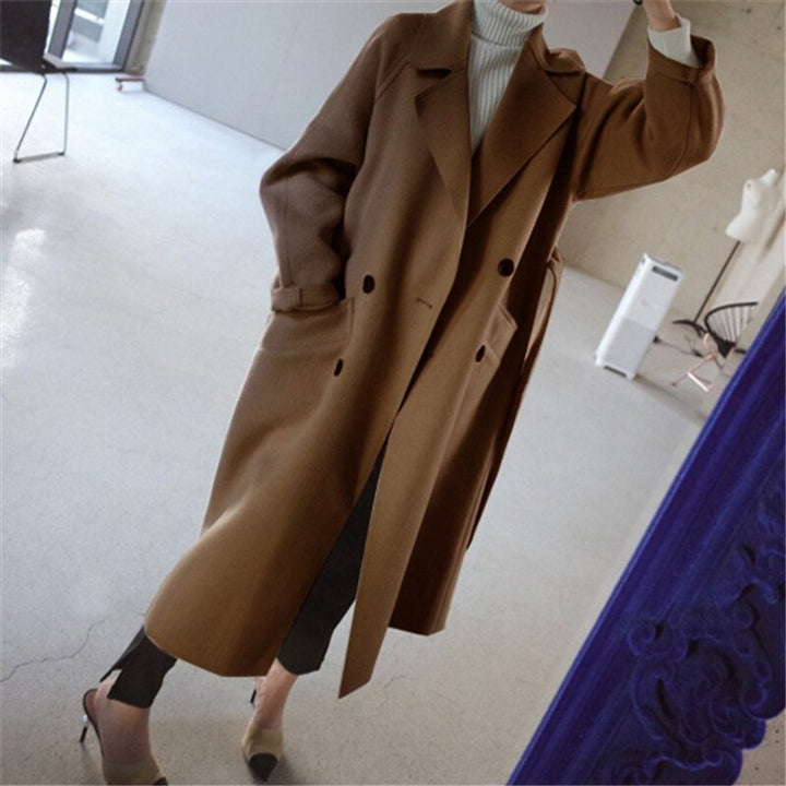 Women's Autumn Coat, Cashmere Blend Longline (3)