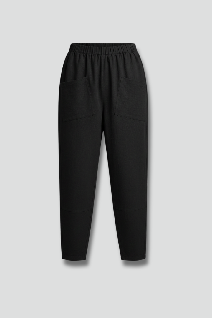Women's Baggy Jeans Ankle Trousers with Pockets