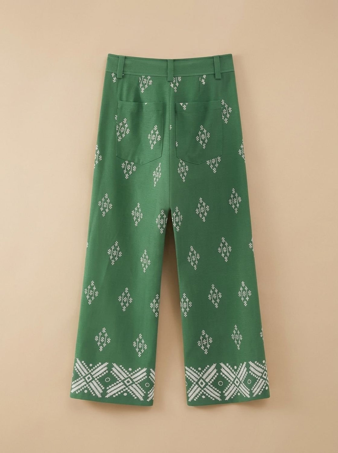 Women's Baggy Jeans-Style Embroidered High-Waist Trousers (5)