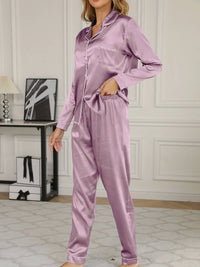 Hallie | Women's Baggy Jeans-Style Satin Pajama Set
