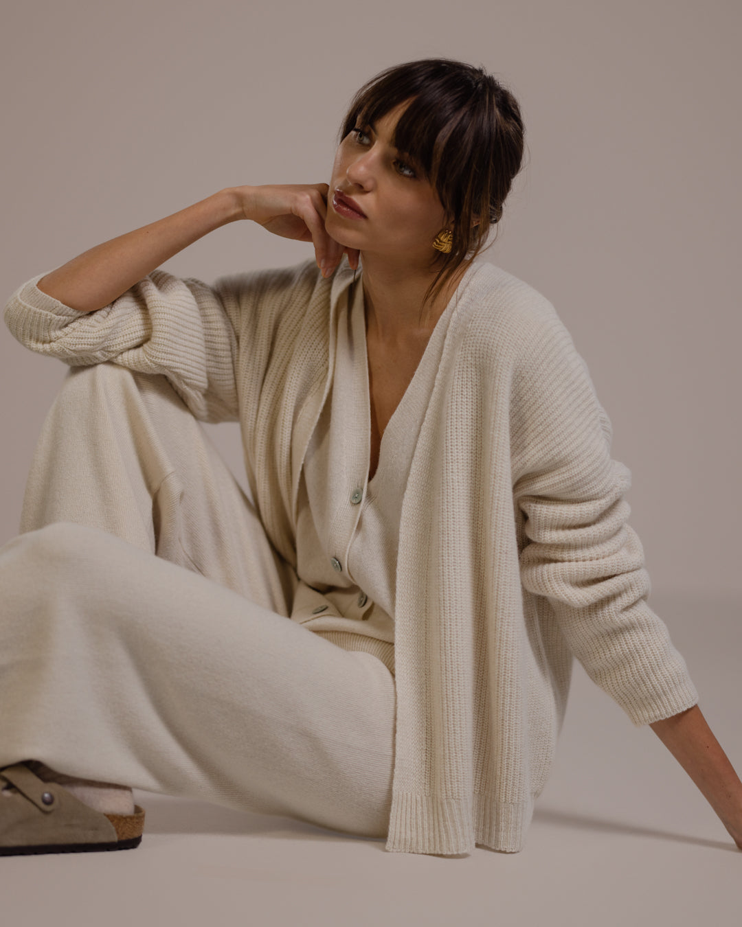 Women's Beige Jumper Dress in Wool Blend (7)