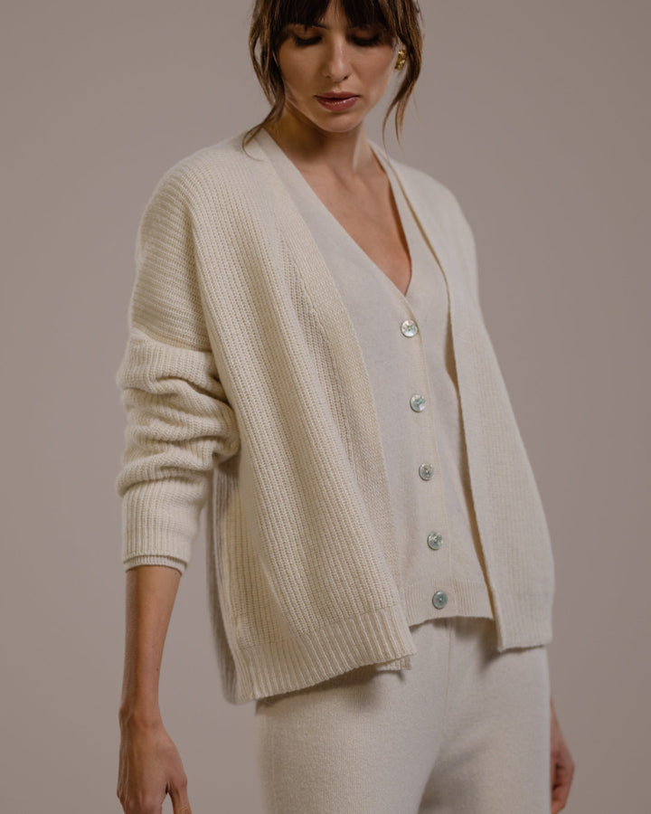 Women's Beige Jumper Dress in Wool Blend in Beige