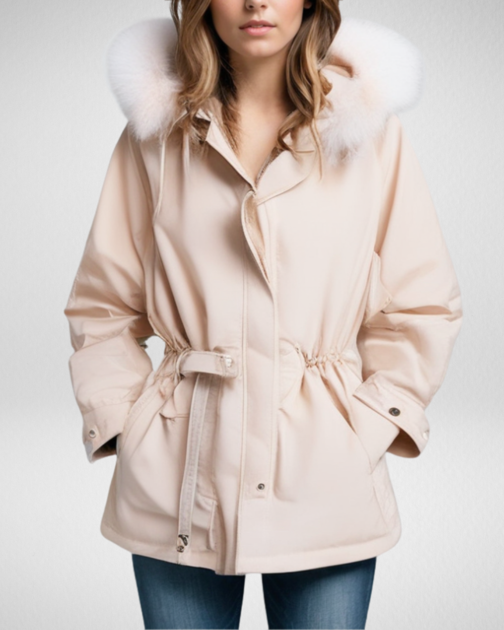 Women's Belted Winter Trench Coat