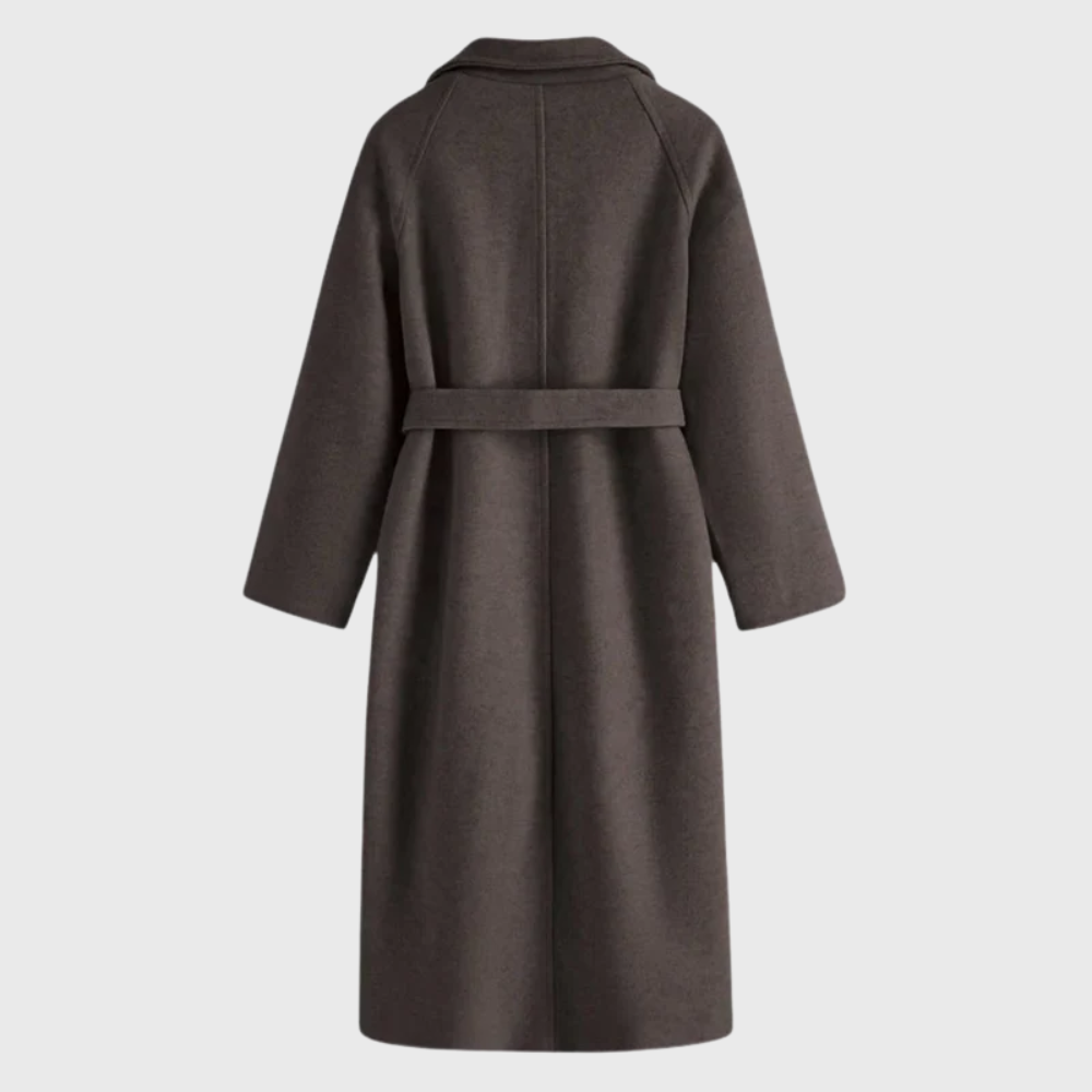 Women's Black Belted Coat for Autumn Layering (7)