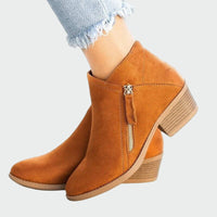 Ruby | Women's Black Leather Ankle Boots for Winter