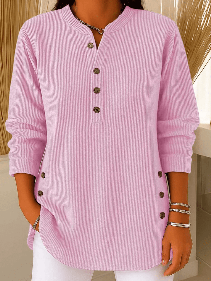 Women's Black Sweater with Elegant Bow Accents in Pink