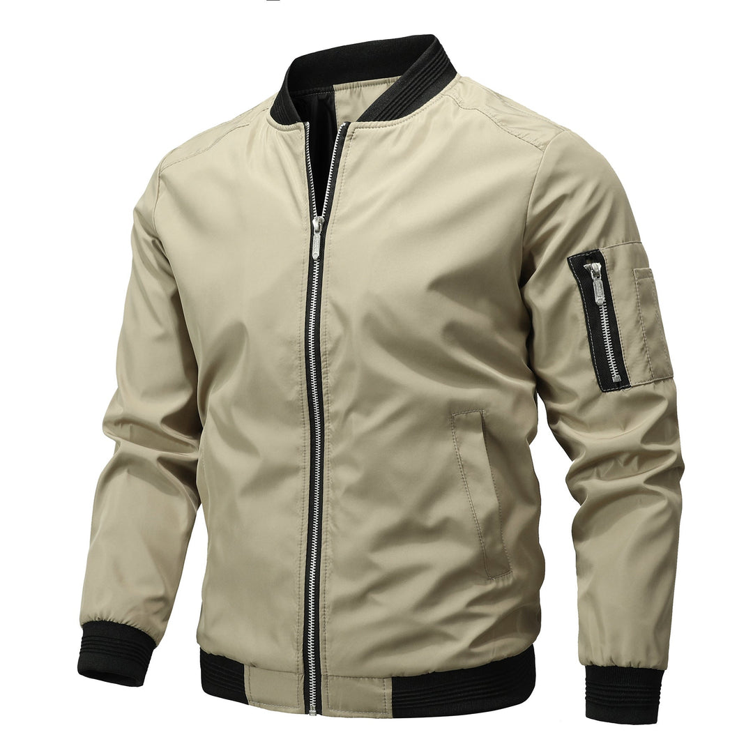 Women's Breathable Bomber Jacket for Autumn in Khaki
