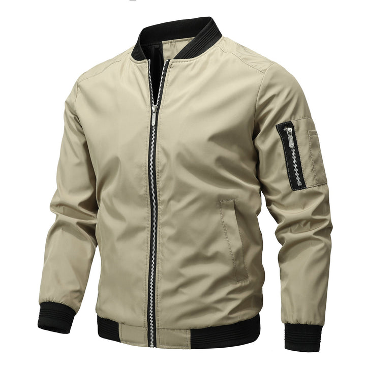 Women's Breathable Bomber Jacket for Autumn in Khaki