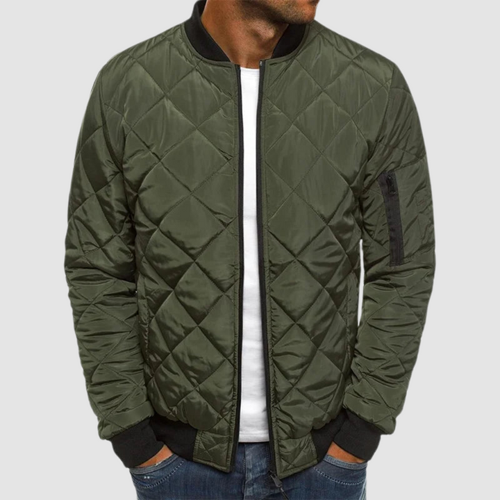 Women's Breathable Puffer Jacket for Autumn in Armeegrün