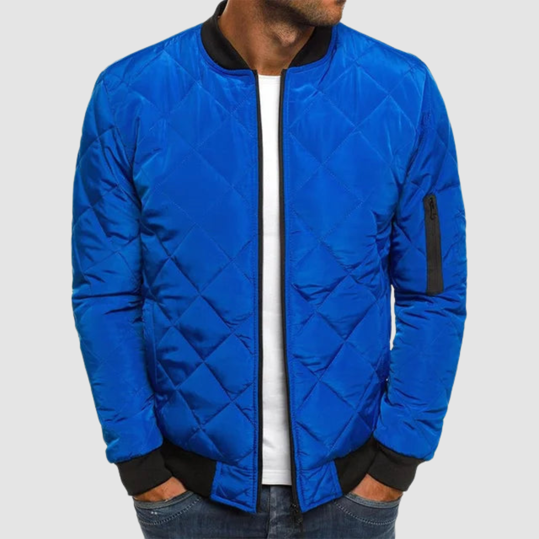 Women's Breathable Puffer Jacket for Autumn in Blue