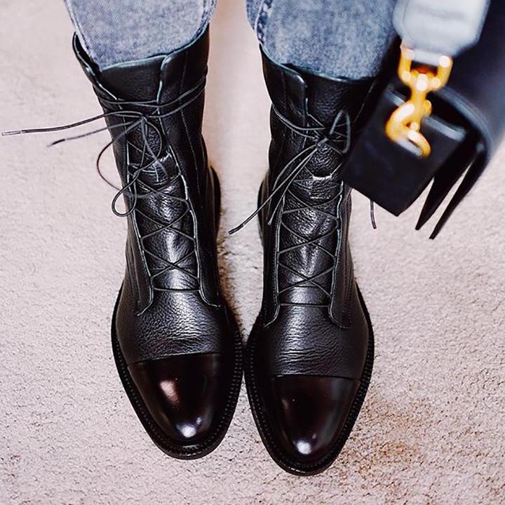 Women's Brown Boots with Lace-Up Ankle Design (4)