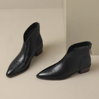 Imogen | Women's Brown Boots with Low Heel
